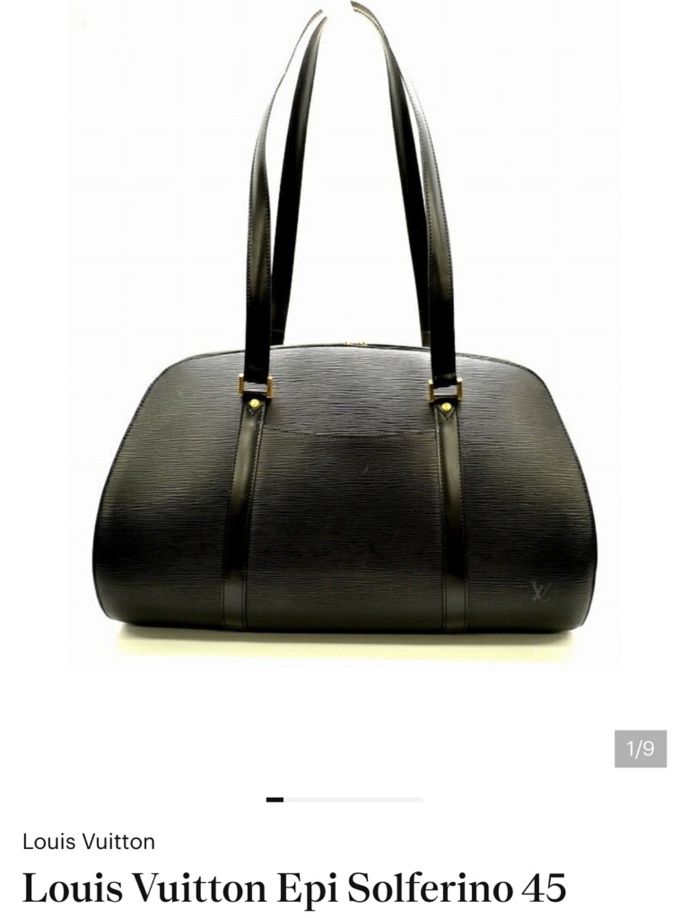 Louis Vuitton Black Epi Leather Tote with Gold-Tone Hardware